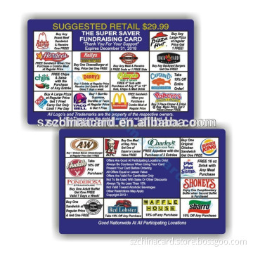 Hot sell high quality manufacturer Printed Loyalty Card Advertisement card